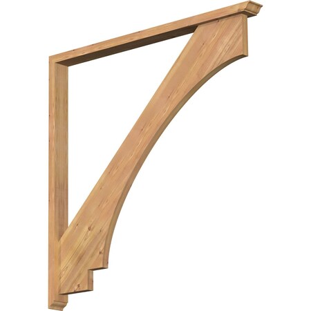 Ekena Millwork Imperial Traditional Smooth Bracket w/ Offset Brace, Western Red Cedar, 3 1/2"W x 46"D x 46"H BKT0402X46X46IMP01SWR